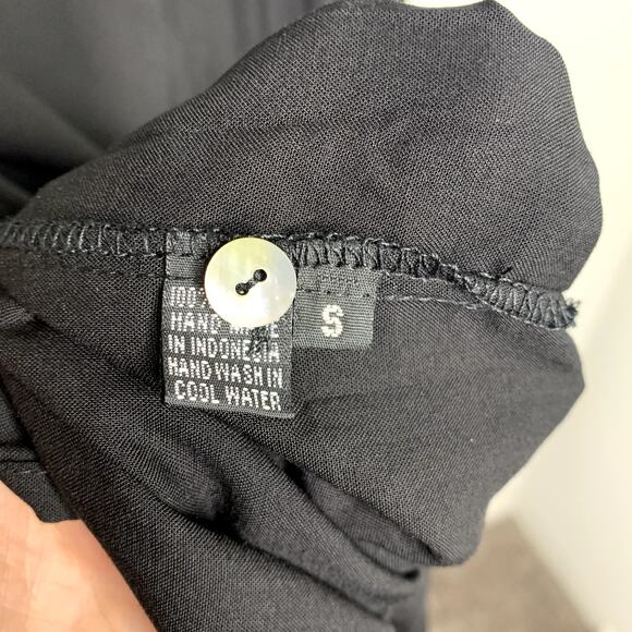 Pampelone Giselle Midi Dress Black Plunge Neck Front Twist Womens Small New - Picture 15 of 16